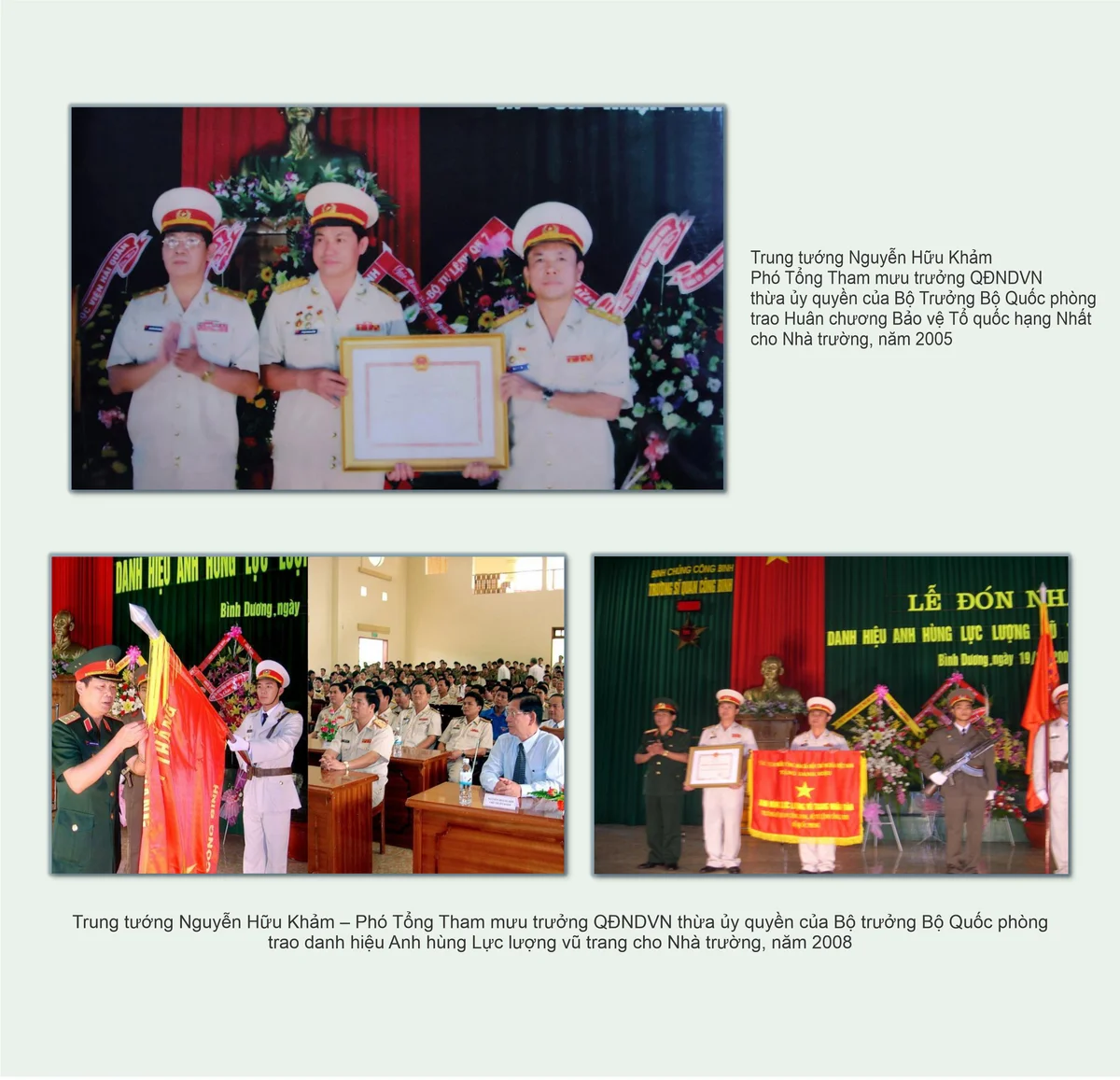 Lãnh đạo Đảng, Nhà nước, BQP, Cơ quan Bộ, Binh chủng thăm, kiểm tra Nhà trường